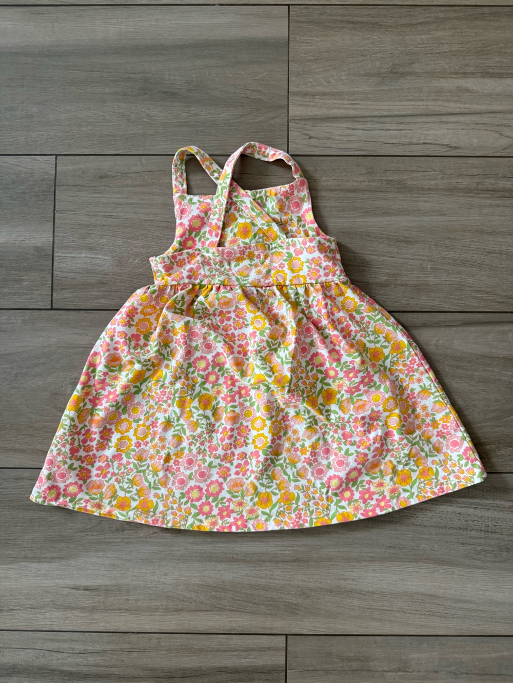 Girls 3T dress and romper bundle Floral Sundress Leopard print - Picture 3 of 7